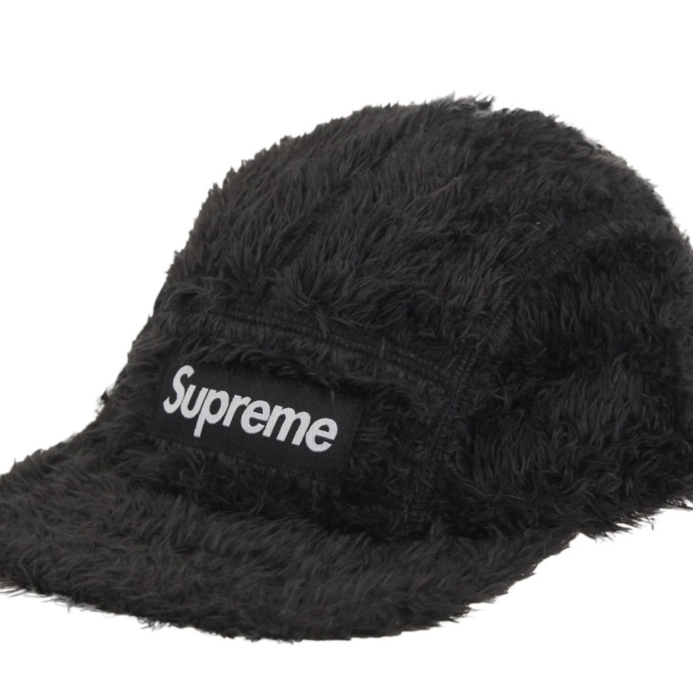 Supreme Black Fuzzy Cap